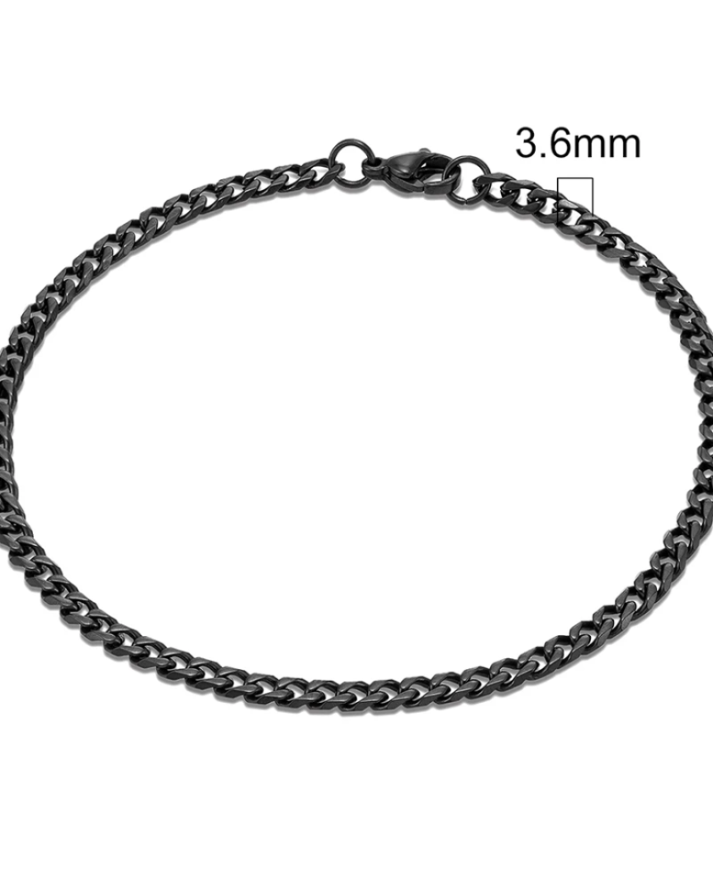 Curb Chain Bracelet - Black